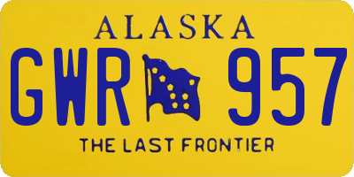 AK license plate GWR957