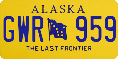 AK license plate GWR959