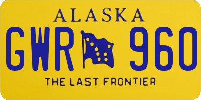 AK license plate GWR960