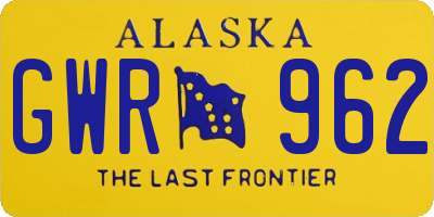 AK license plate GWR962