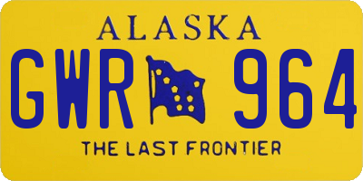 AK license plate GWR964