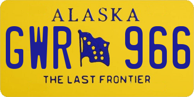AK license plate GWR966
