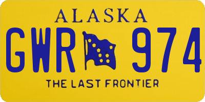 AK license plate GWR974