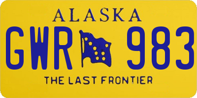 AK license plate GWR983