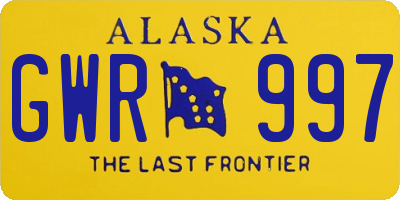 AK license plate GWR997