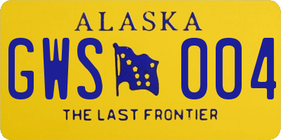 AK license plate GWS004