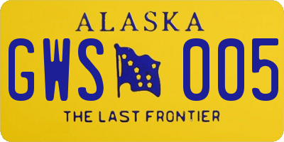 AK license plate GWS005