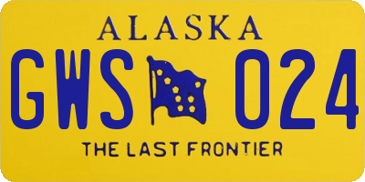 AK license plate GWS024