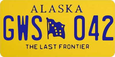 AK license plate GWS042