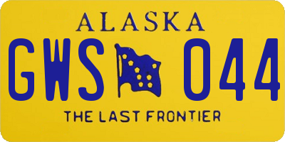 AK license plate GWS044