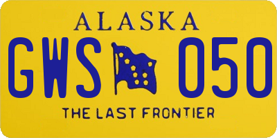 AK license plate GWS050