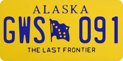 AK license plate GWS091