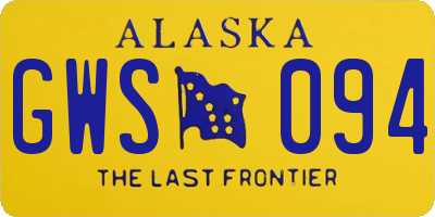 AK license plate GWS094