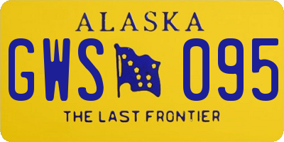 AK license plate GWS095