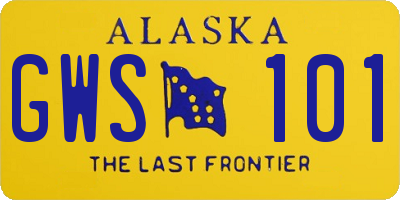 AK license plate GWS101