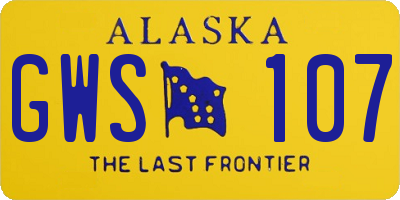 AK license plate GWS107