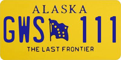AK license plate GWS111