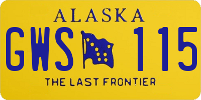 AK license plate GWS115