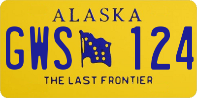AK license plate GWS124