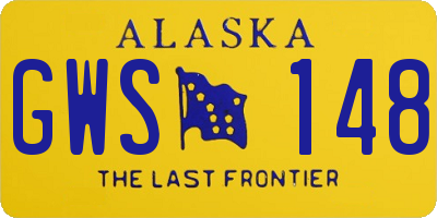 AK license plate GWS148