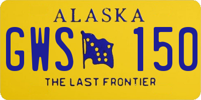AK license plate GWS150