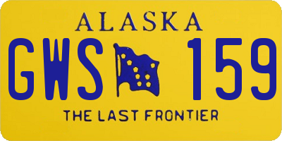 AK license plate GWS159