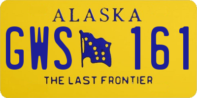 AK license plate GWS161