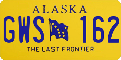 AK license plate GWS162