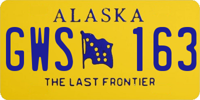 AK license plate GWS163