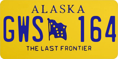 AK license plate GWS164