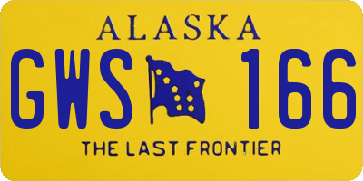 AK license plate GWS166