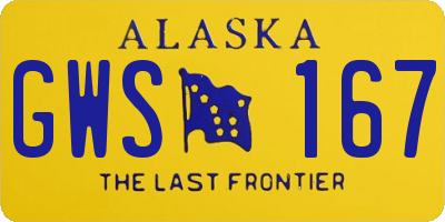AK license plate GWS167