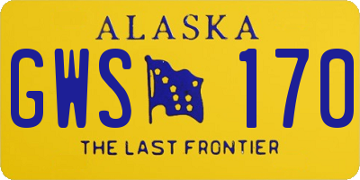AK license plate GWS170