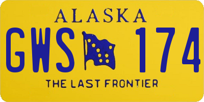 AK license plate GWS174
