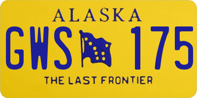AK license plate GWS175