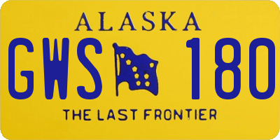 AK license plate GWS180