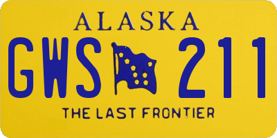 AK license plate GWS211