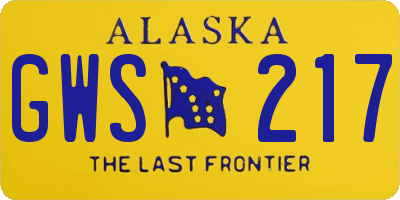 AK license plate GWS217