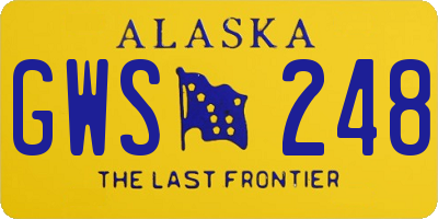 AK license plate GWS248