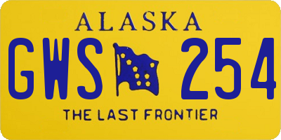 AK license plate GWS254
