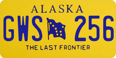 AK license plate GWS256