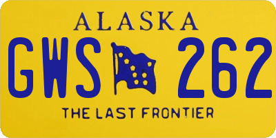 AK license plate GWS262