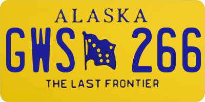 AK license plate GWS266