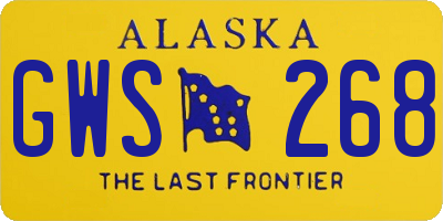 AK license plate GWS268