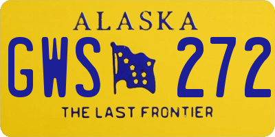 AK license plate GWS272