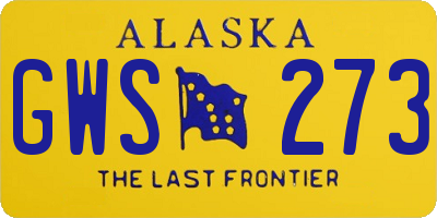 AK license plate GWS273