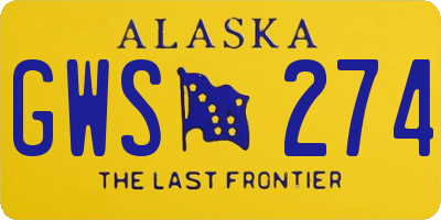 AK license plate GWS274
