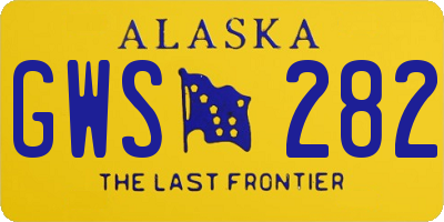 AK license plate GWS282