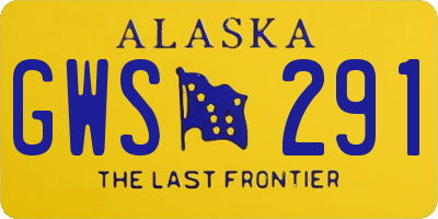 AK license plate GWS291