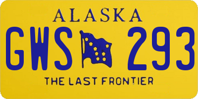 AK license plate GWS293